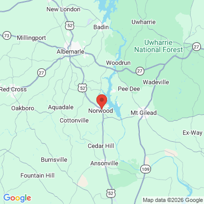 Map to  office in Norwood, NC