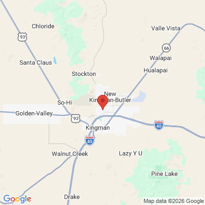 Map to Riata Dental office in Kingman, AZ