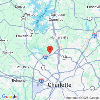 Map to Next Level Dental Studio office in Charlotte, NC