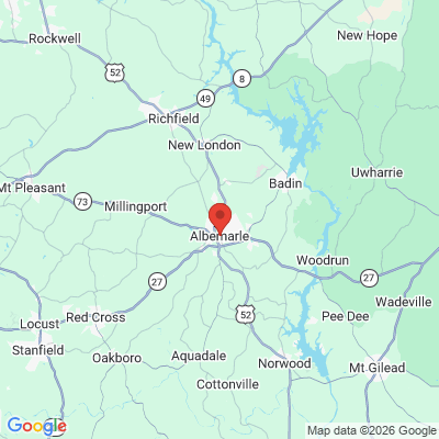 Map to  office in Albemarle, NC