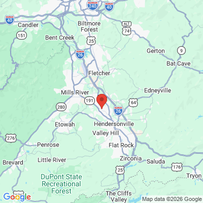 Map to  office in Hendersonville, NC