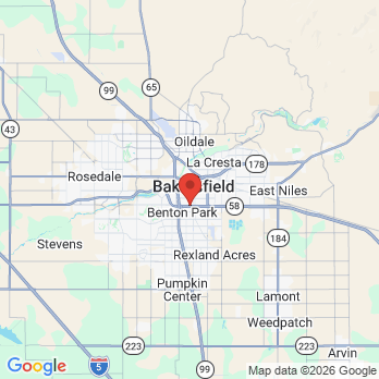 Map to Bakersfield Oral Surgery Center office in Bakersfield, CA