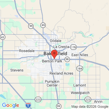 Map to Bakersfield Endodontics office in Bakersfield, CA