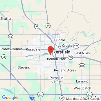Map to Oral Surgeon Bakersfield office in Bakersfield, CA