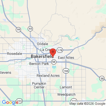 Map to RV DENTAL INC office in Bakersfield, CA