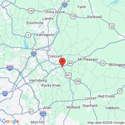Map to  office in Concord, NC