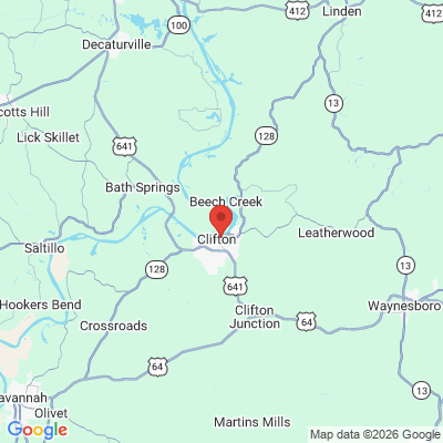 Map to  office in Clifton, TN
