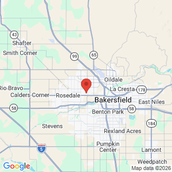 Map to Valley Grace dental office in Bakersfield, CA