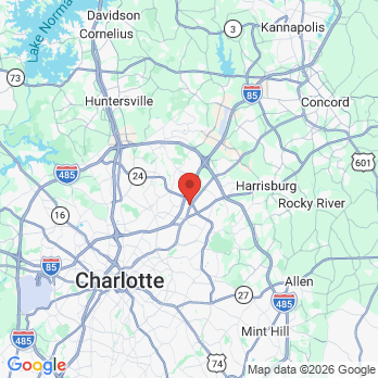 Map to Dasling Dentistry office in Charlotte, NC