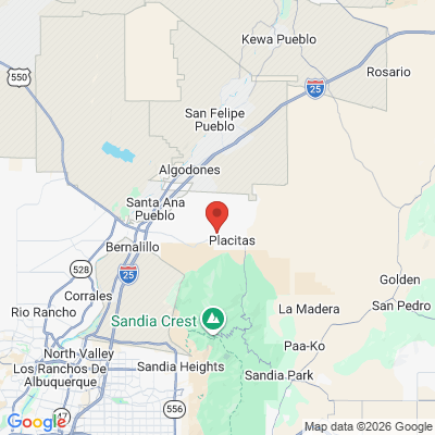 Map to  office in Placitas, NM