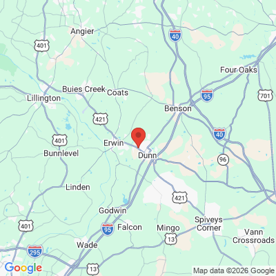 Map to  office in Dunn, NC