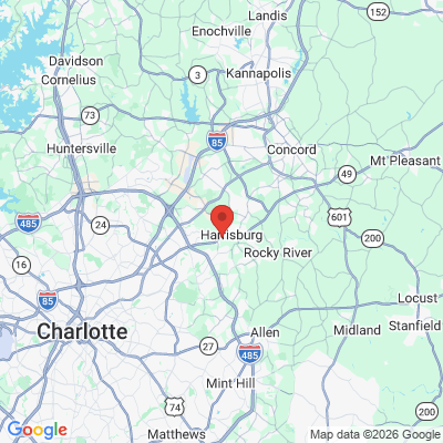Map to  office in Harrisburg, NC