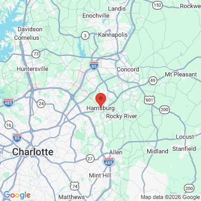 Map to  office in Harrisburg, NC