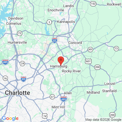 Map to  office in Harrisburg, NC