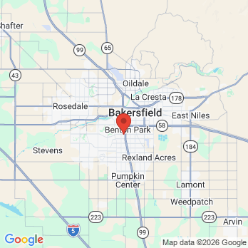 Map to Janette Dunivan DDS Inc office in Bakersfield, CA