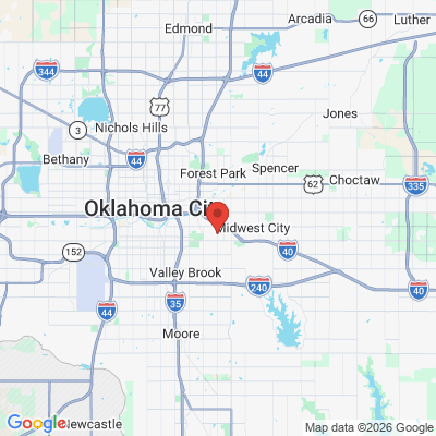 Map to  office in Del City, OK