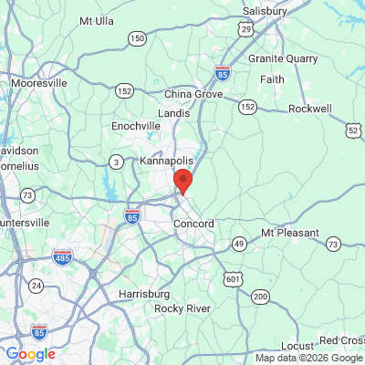 Map to  office in Concord, NC