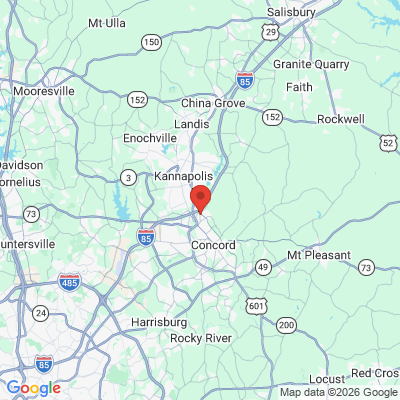 Map to  office in Concord, NC