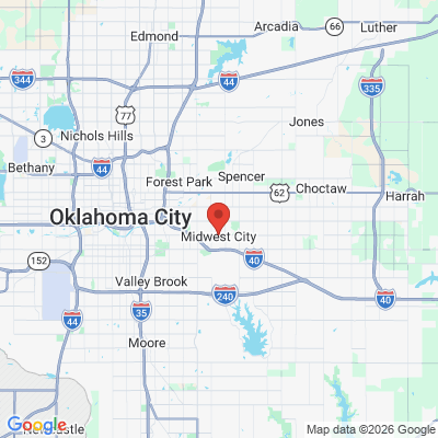 Map to  office in Midwest, OK