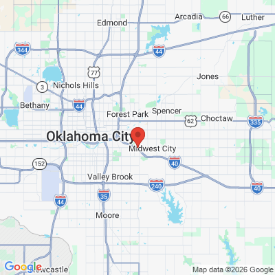 Map to  office in Del City, OK
