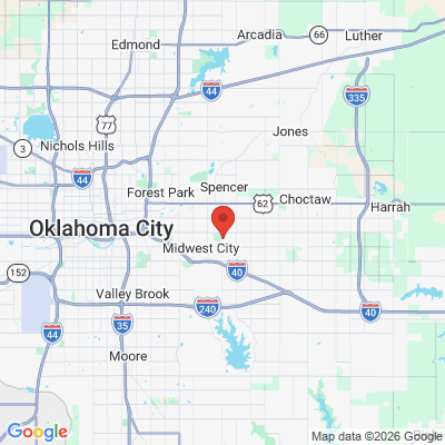 Map to  office in Midwest City, OK