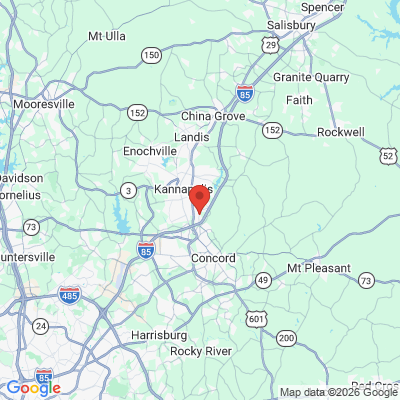 Map to  office in Kannapolis, NC