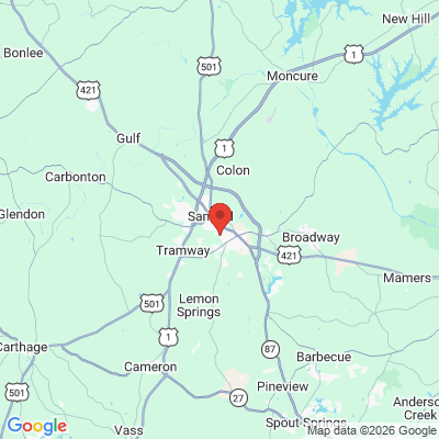 Map to  office in Sanford, NC