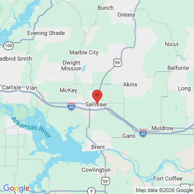 Map to  office in Sallisaw, OK