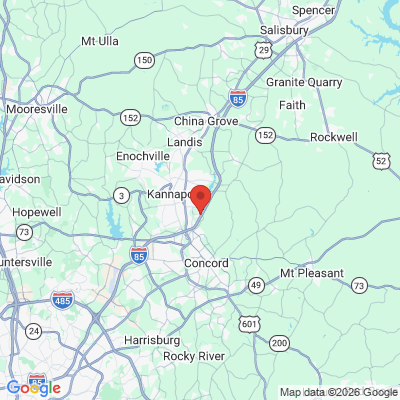 Map to  office in Kannapolis, NC