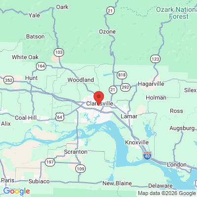 Map to  office in Clarksville, AR