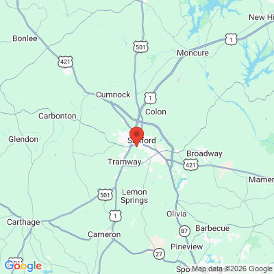 Map to  office in Sanford, NC