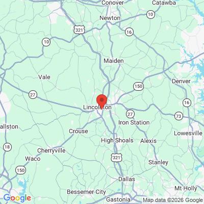 Map to  office in Lincolnton, NC