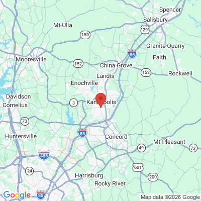 Map to  office in Kannapolis, NC