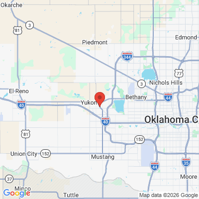 Map to  office in Yukon, OK