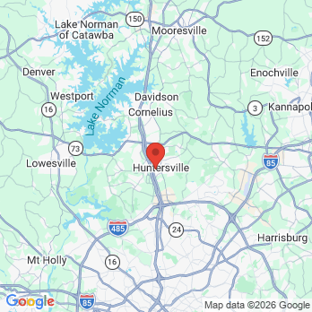 Map to The Smile Architects office in Huntersville, NC