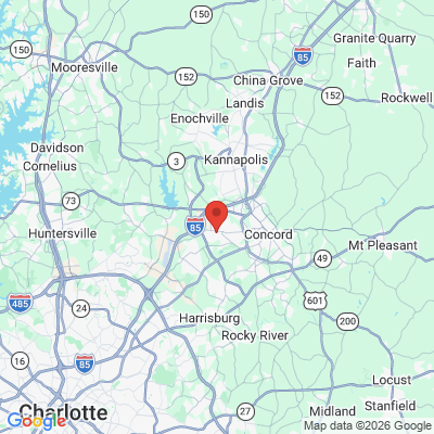 Map to  office in Concord, NC