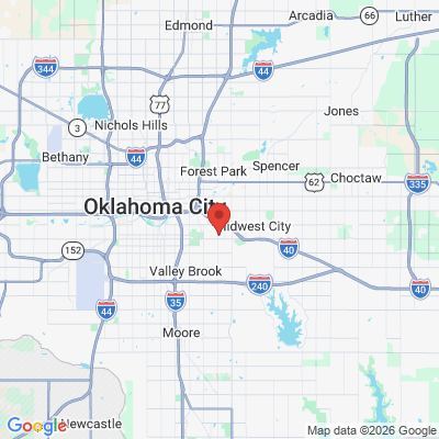 Map to  office in Del City, OK
