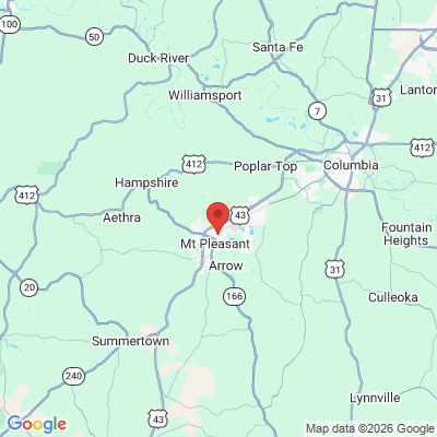Map to  office in Mount Pleasant, TN