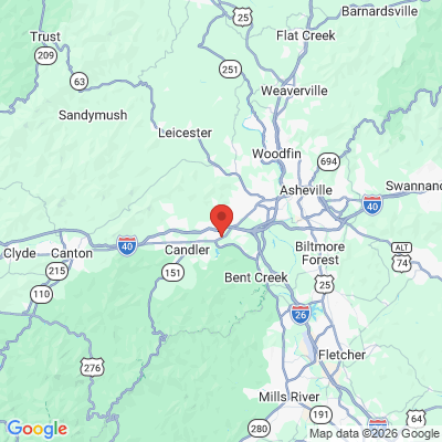 Map to  office in Candler, NC