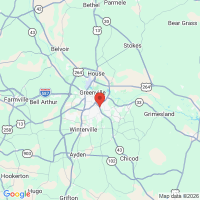 Map to  office in Greenville, NC