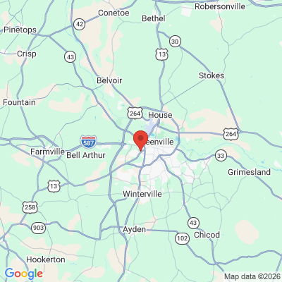 Map to  office in Greenville, NC