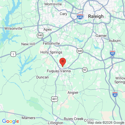 Map to  office in Fuquay Family Dentistry
