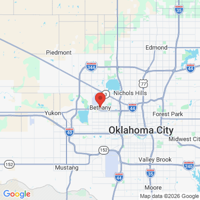Map to  office in Bethany, OK