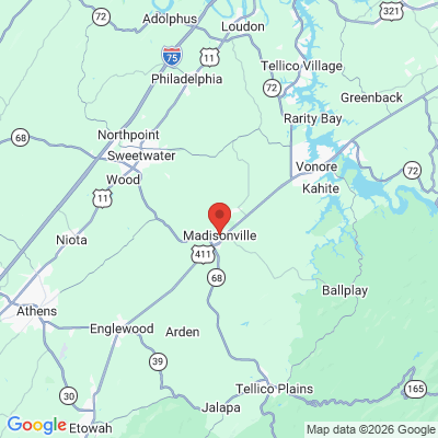 Map to  office in Madisonville, TN