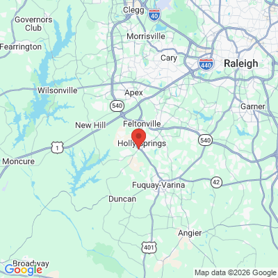 Map to  office in Holly Springs, NC