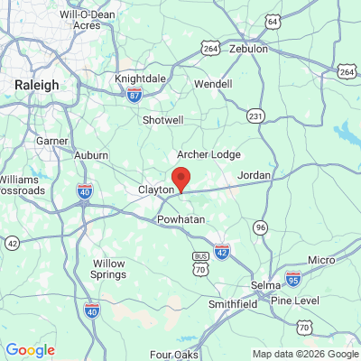 Map to  office in Clayton, NC