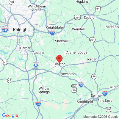 Map to  office in Clayton, NC