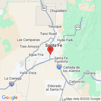 Map to Matthew J. Alm, DDS, LLC office in Santa Fe, NM