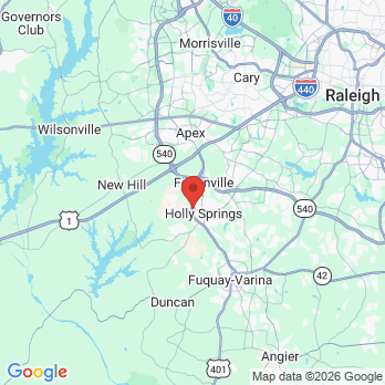 Map to Springs Village Dentistry office in Holly Springs, NC