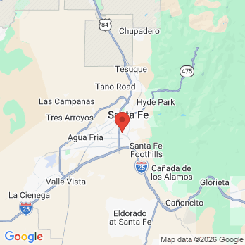 Map to Dr. Virginia Sharpe | Sharpe Dental Studio office in Santa Fe, NM